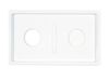 244820-2-S-GE-WB32X5097         -Porcelain Double Burner Pan - White
