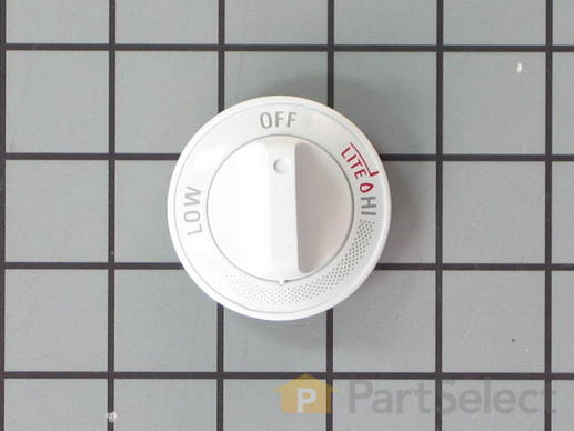 248330-1-M-GE-WB3K161           -Top Burner Knob - White