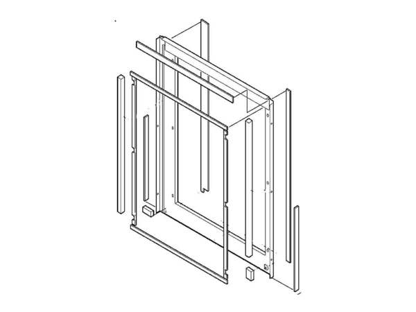 279855-1-M-GE-WJ90X10043        - CABINET BACK Assembly