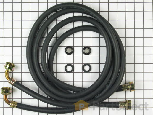334497-1-M-Whirlpool-285363            -Refrigerator Two Black Rubber Fill Hoses
