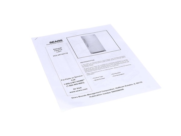 3506613-1-M-Frigidaire-5995598546-REPAIR PARTS LIST