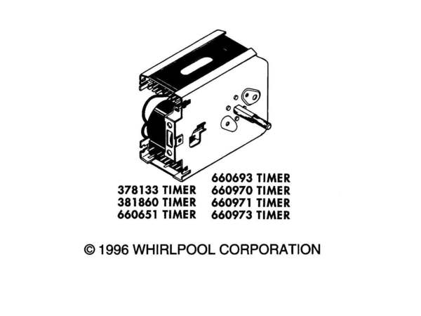 382145-1-M-Whirlpool-660693            -TIMER, 60 HZ. (C.C.A) (NON-SUDS) (MALLORY) (NON-SUDS)