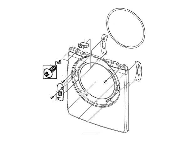 4221207-1-M-Samsung-DC97-15941D-Assembly FRAME FRONT;LATIN/O