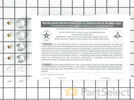 464973-1-M-Frigidaire-5303307190        -Natural Gas To Liquid Propane Gas Conversion Kit