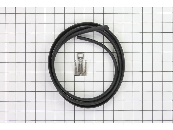 5136129-1-M-Whirlpool-W10542314-Dishwasher Door Gasket with Strike - Black