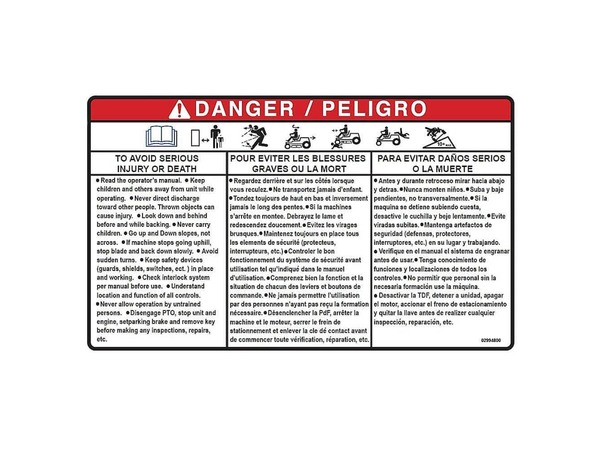 8786809-1-M-Ariens-02994800-Decal, Bilingual Danger