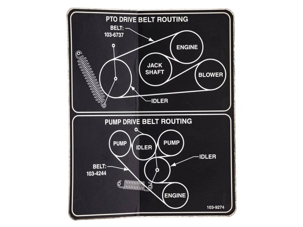 8822303-1-M-Exmark-103-9274-Decal, Belt Routings
