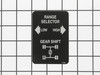 Decal-Shift Pattern – Part Number: 111534