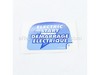 Decal-Pos, Electric Start – Part Number: 114-2619