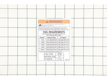 Decal, Requirements, Fuel – Part Number: 205397GS
