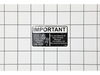 Oil Instruction Decal – Part Number: 35274