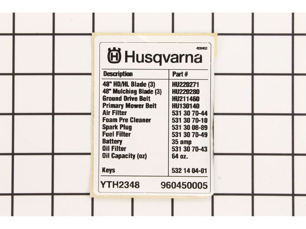 9016627-1-M-Husqvarna-532408462-Decal, Replacement