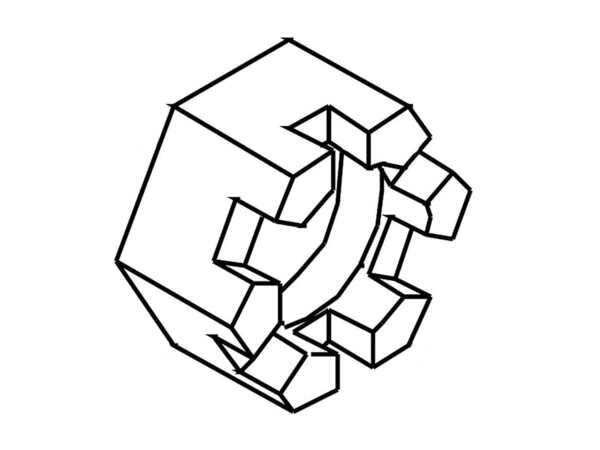 9023839-1-M-Husqvarna-539101468-Hex Slotted Nut