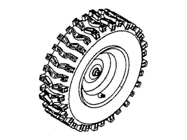 9054219-1-M-MTD-634-04145-X-Trac Wheel, 16 x 4.8 x 8 (Right Hand)