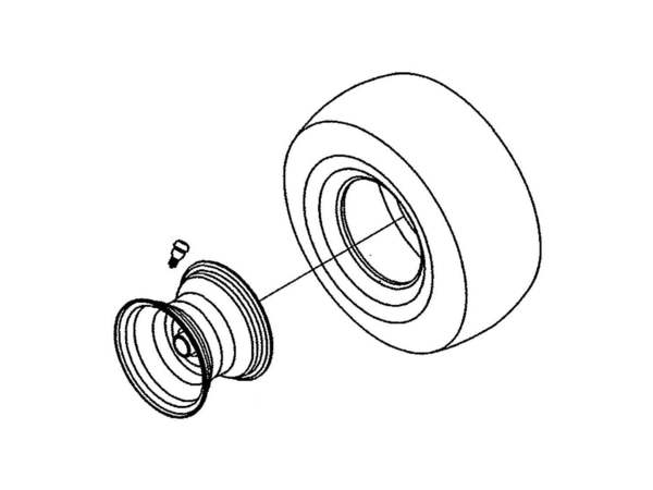 9054248-1-M-MTD-634-04325-Wheel Assï¿½y, Round Shoulder