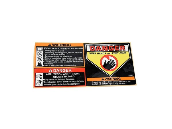 9089645-1-M-Murray-7101394YP-Decal, Warning, Rear Discharge Door