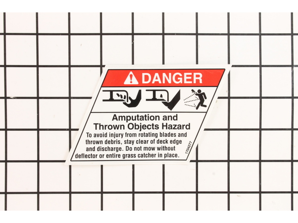 9092992-1-M-Murray-7101665YP-Lawn Mower Decal Danger Do Not Operate w/Out Deflector Shield