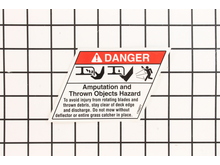 Lawn Mower Decal Danger Do Not Operate w/Out Deflector Shield – Part Number: 7101665YP