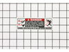 Label-Danger Chute – Part Number: 777S30503