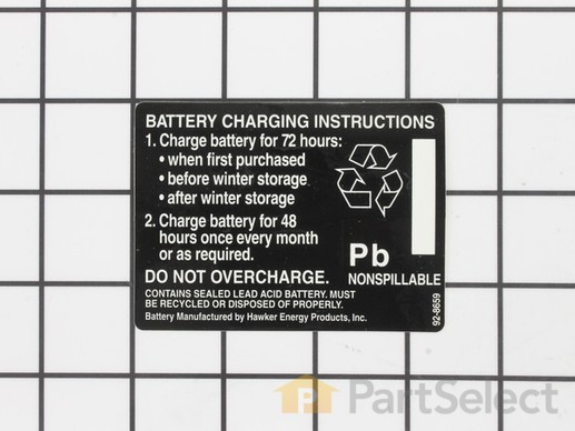 9156967-1-M-Toro-92-8659-Decal - Battery