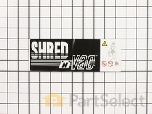 Label - Shred 'N' Vac – Part Number: X503008950