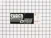 Label - Shred 'N' Vac – Part Number: X503008950