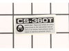 Label- Model-- Cs-360T – Part Number: X503006590