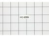Label - Model -- Hc-235 – Part Number: X503008340