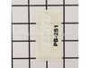 Label - Model -- Pb-251 – Part Number: X547000520