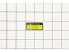 Attention Label – Part Number: X505001730