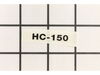 Label-Model-Hc-150 – Part Number: X543001030
