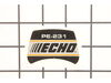 Label-Model Pe-231 – Part Number: X503001150