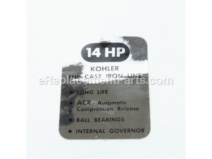 9272397-1-M-Kohler-236715-S-Decal: 14 Hp