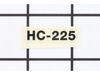 Label - Model -- Hc-225 – Part Number: X503009190