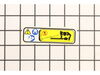 Caution Label – Part Number: X505000270