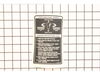 Label – Part Number: 777122343