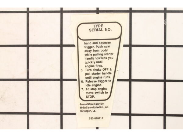 9470076-1-M-Poulan-530026918-Instructions Decal-Rt Hand