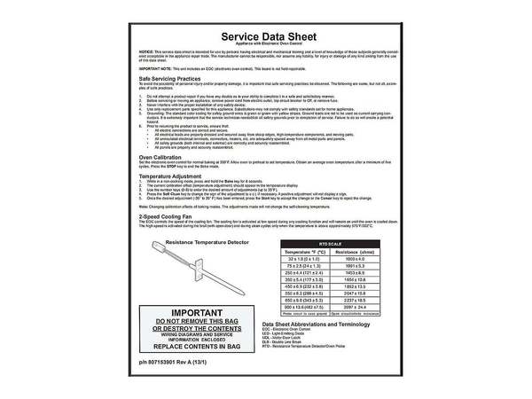 9492579-1-M-Frigidaire-807153901-SERVICE DATA SHEET