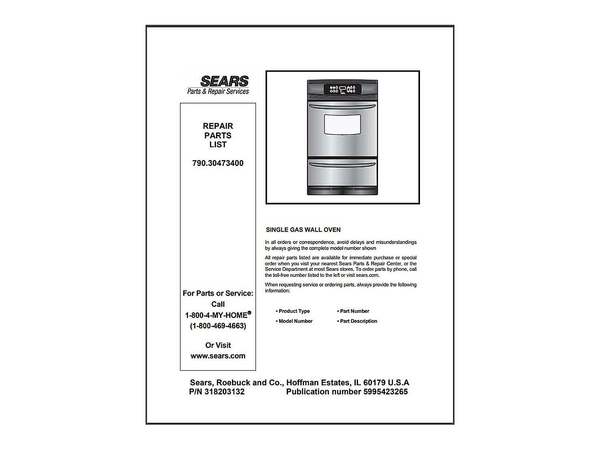 980680-1-M-Frigidaire-5995423265        -REPAIR PARTS LIST