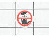 No Hands Warning Label – Part Number: 080009002900