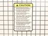 Decal,"Caution - Operating Instructions" – Part Number: 100061