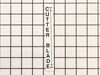 Decal, "Cutter Blade" – Part Number: 100132