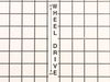 Decal, "Wheel Drive" – Part Number: 100134