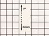Decal, "Tine, Up-Down" – Part Number: 100423
