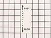Decal, "Throttle, Fast-Slow" – Part Number: 100424