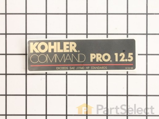 9884641-1-M-Kohler-12113109-S-Decal; Hp 12.5
