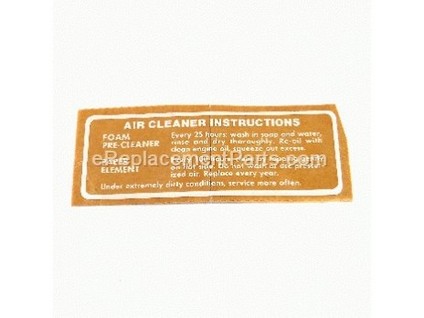 9929562-1-M-Kohler-2511307-S-Decal: Air Cleaner