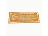 Decal: Air Cleaner – Part Number: 2511307-S