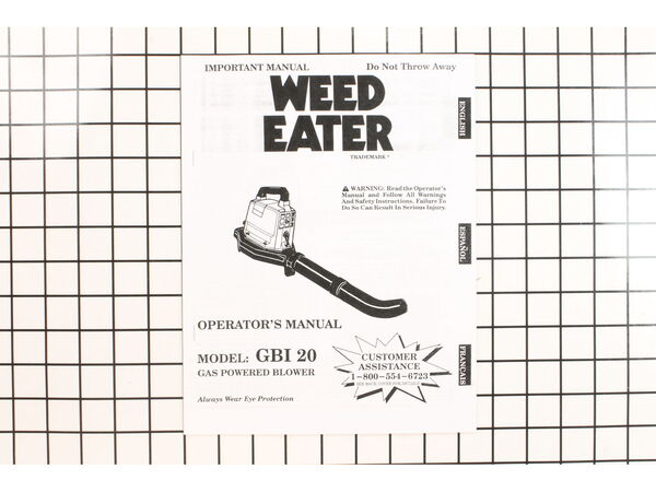 9970682-1-M-Weed Eater-530083320-Operator Manual- Black
