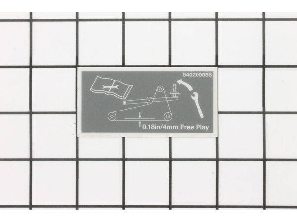 9976315-1-M-Husqvarna-540200098-Decal. Chain Tension. Aerator.